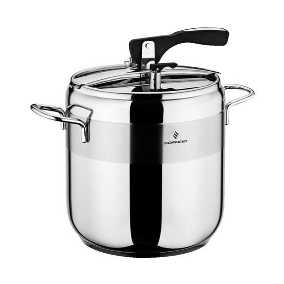 Sofram Stainless Steel Pressure Cooker 8.5 Qt (8 L) Steamer Cooker Stovetop Instant Cooking Pot Induction Safe, Silver Color