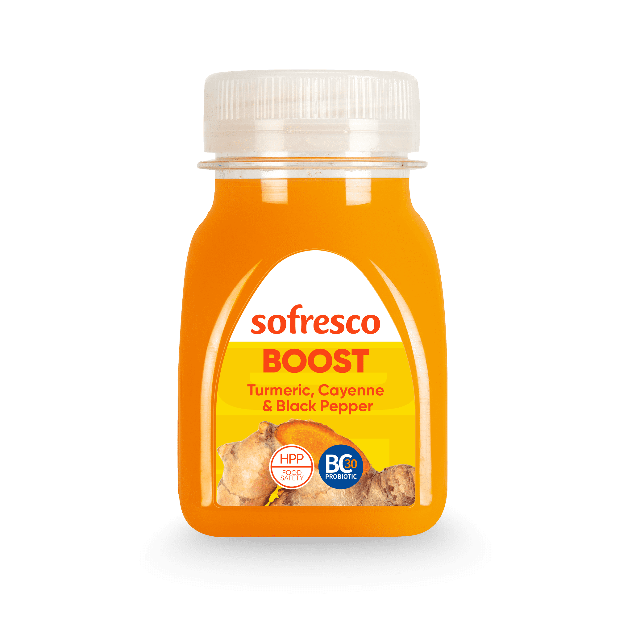 Sofresco Turmeric & Cayenne Boost Shot, Cold pressed and No sugar added