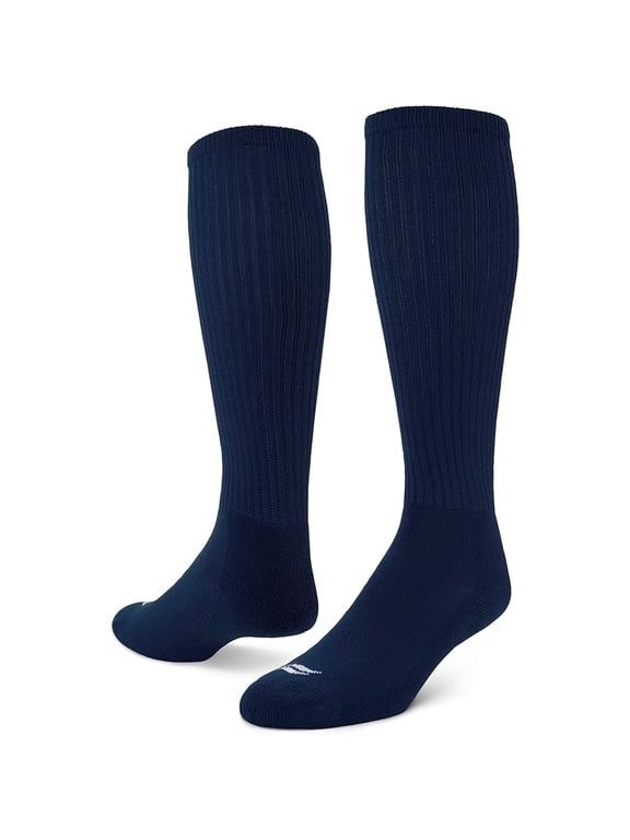 Soccer Over-The-Calf Team Athletic Performance Socks, Navy, Xsmall 9-13Y, 2 Pair
