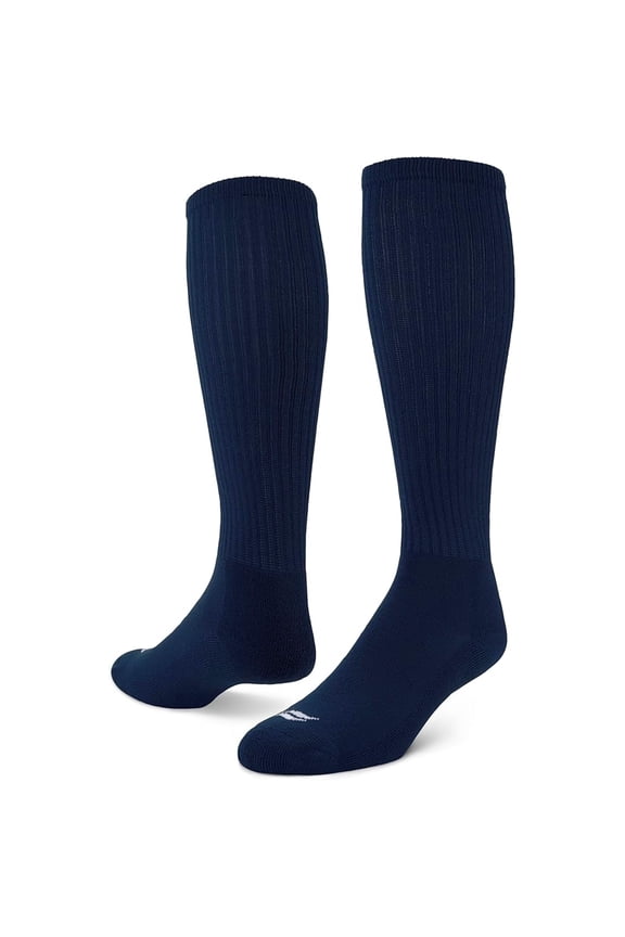 Soccer Over-The-Calf Team Athletic Performance Socks, Navy, Xsmall 9-13Y, 2 Pair