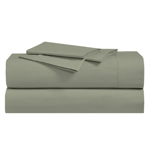 Soft 100% Cotton Brushed Percale Sheet Sets Long-Stable Cotton 250 Thread Count Sheets With Deep pockets - Twin Xl - Sage
