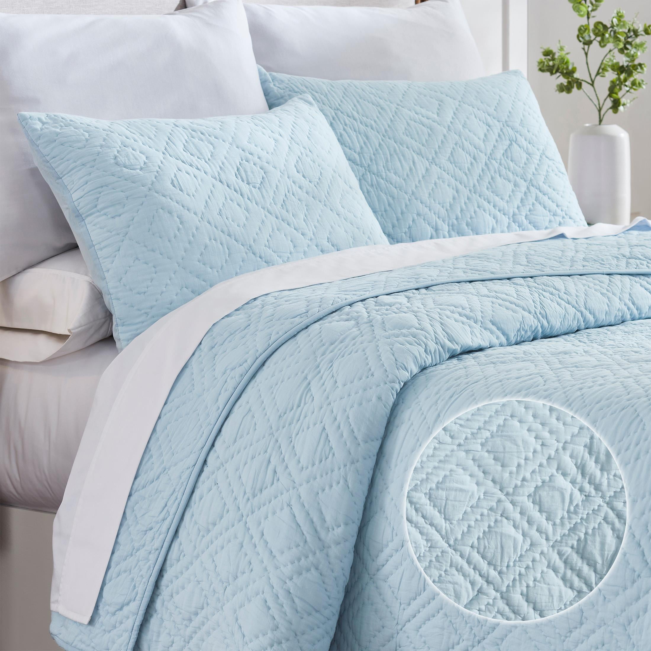 Blue twin quilt set cheap