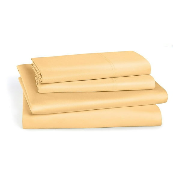 Soft 100% Cotton Percale Sheet Sets Deep pockets Made in Egypt Sheets - California King - Gold
