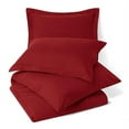 thumbnail image 1 of Soft 100% Microfiber Solid 3-Piece Duvet Cover Set - King/California King - Burgundy, 1 of 2