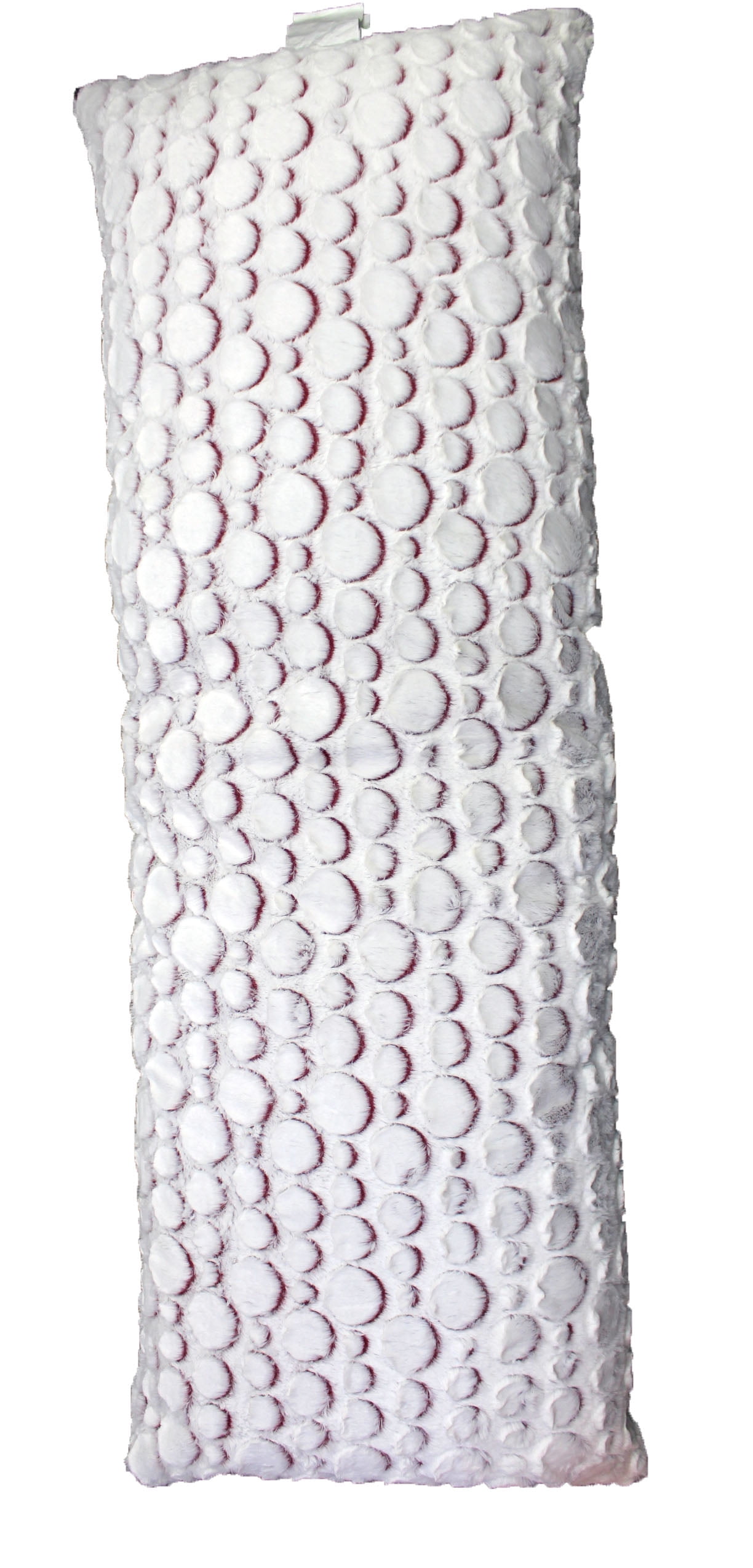 Soft 100% Polyester Spotted White/Red Body Pillow