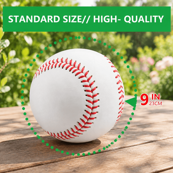 Soft-12pack Standard 9 Inch Synthetic Leather Practice Baseballs for League Play