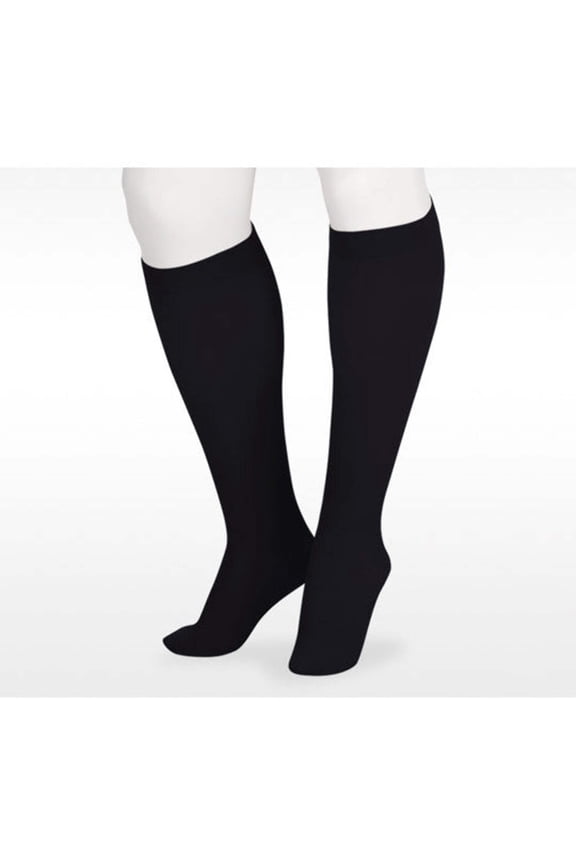 Soft 2000 Closed Toe Knee Highs - 15-20 mmHg Reg Black III