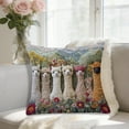 thumbnail image 1 of Soft 3D Alpaca Print Pillow Cover with Hidden Zipper - Flock Fabric Decorative Cushion Case for Sofa and Living Room, 1 of 6