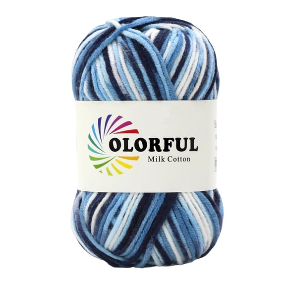 Soft 5-Ply Milk Cotton Yarn 1.76 oz Colorful Variegated Crochet Knitting Yarn for Crafting DIY Valentines Day Gifts Easter Decorations and Wreaths for Front Door D