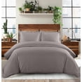 thumbnail image 1 of Soft 600 Thread Count 100% Cotton Duvet Cover Set Solid - Full/Queen - Gray, 1 of 1