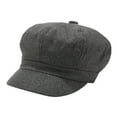 thumbnail image 1 of Soft 8 Panel Vintage Cabbie Octagonal Hat for Women, Trendy Newsboy Cap with Visor Beret Style for Summer and Autumn, Fashionable Octagonal Cap for Outdoor Casual Wear,Dark Gray, 1 of 8