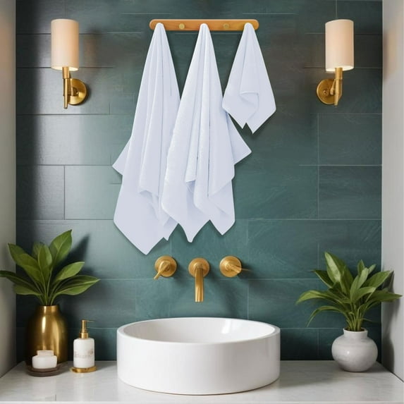 Soft Absorbent Bath Towel Gift Set Multicolor Plush Cotton for Home Spa and Guest Bathrooms with Quick Drying and Luxury Feel