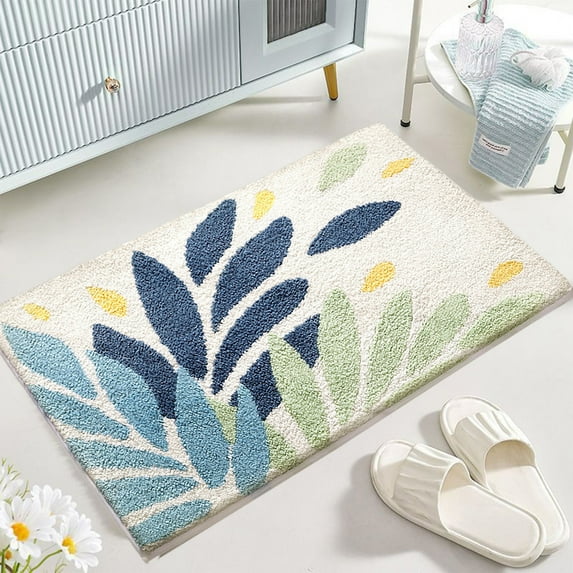 Soft Absorbent Bathroom Rug With A Non-slipss Backing Suitable For Bathroom Kitchen And Entryway Decor 23.6x15.7 Inches. M