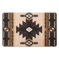 thumbnail image 1 of Soft, Absorbent Boho Bathroom Rug Runner, 20x32 inch - Perfect Long Mat for Bathroom, Bedroom, Kitchen, Hallway - Modern Geometric Carpet Runner in Black for Sophisticated Western Farmhouse Decor, 1 of 5