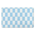 thumbnail image 1 of Soft & Absorbent Checkered Bath Rugs | Non-Slip, Machine Washable | Perfect for Shower, Sink, Tub | Cute Small Indoor Doormat | 20x32in, 1 of 5