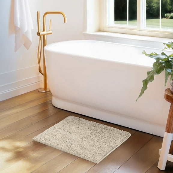 Soft Absorbent Chenille Bath Mat Rug with Anti-Skid Rubber Backing - Comfort Canopy
