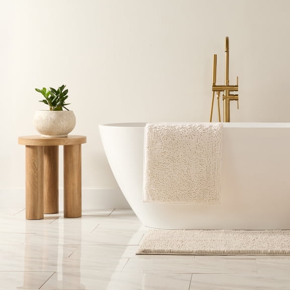 Soft Absorbent Chenille Bath Mat Rug with Anti-Skid Rubber Backing - Comfort Canopy