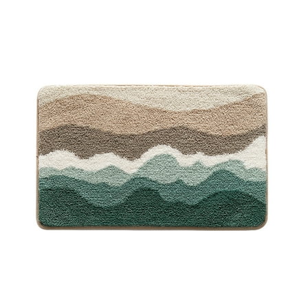 Soft Absorbent Microfiber Bath Rug with Non-Slip Backing, 16"x24"