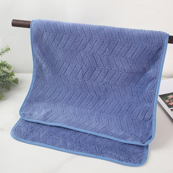 Soft Absorbent Quick-Dry Bath Towel 140x70cm, ZzCityTK Premium Microfiber Polyester Towel with Hanging Loop, Lightweight Fast Drying Reusable Towel for Beach Gym Travel Spa, Blue