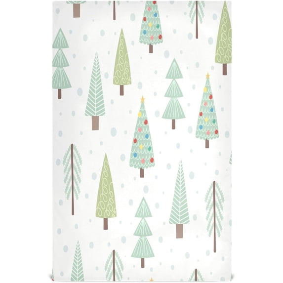 Soft Absorbent Reusable Kitchen Towels, Set of 1|28x18 in, Christmas Trees Dining Kitchen Living Room Tea Towels Dish Towels Decorative Towels Washcloth Gift