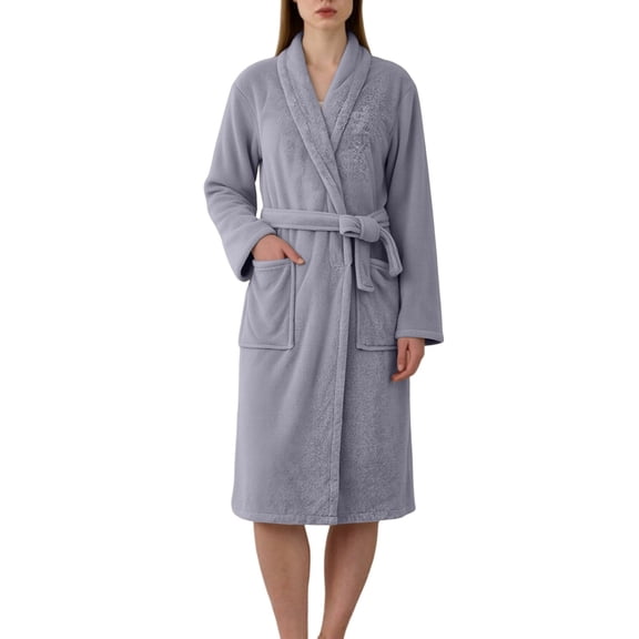 Soft & Absorbent Towel Robe, 100% Cotton Turkish Terry Cloth Kimono Bathrobes for Women