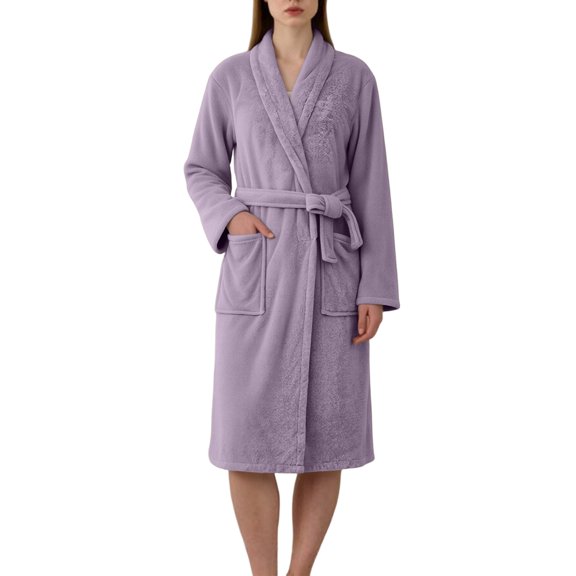 Soft & Absorbent Towel Robe, 100% Cotton Turkish Terry Cloth Kimono Bathrobes for Women