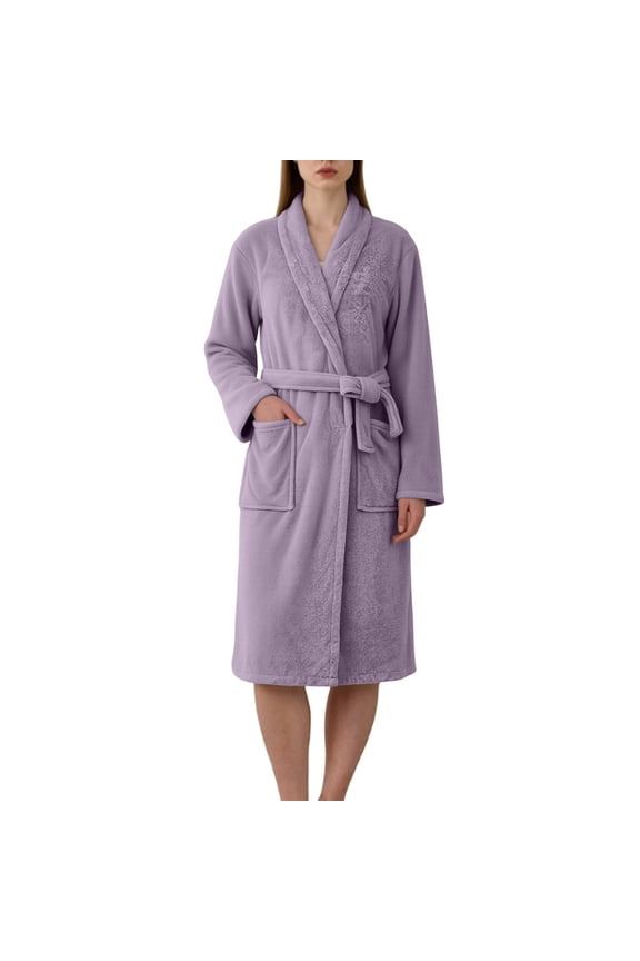 Soft & Absorbent Towel Robe, 100% Cotton Turkish Terry Cloth Kimono Bathrobes for Women
