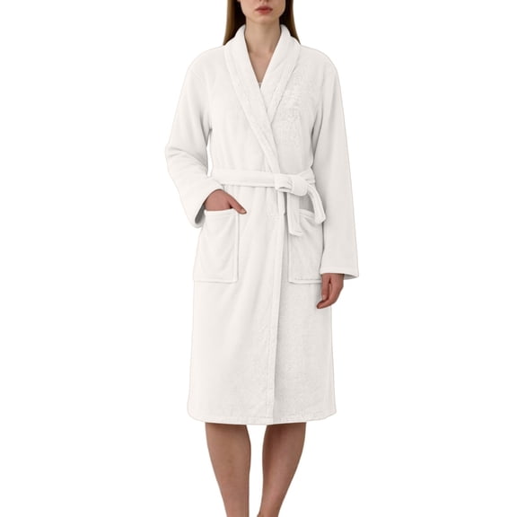 Soft & Absorbent Towel Robe, 100% Cotton Turkish Terry Cloth Kimono Bathrobes for Women