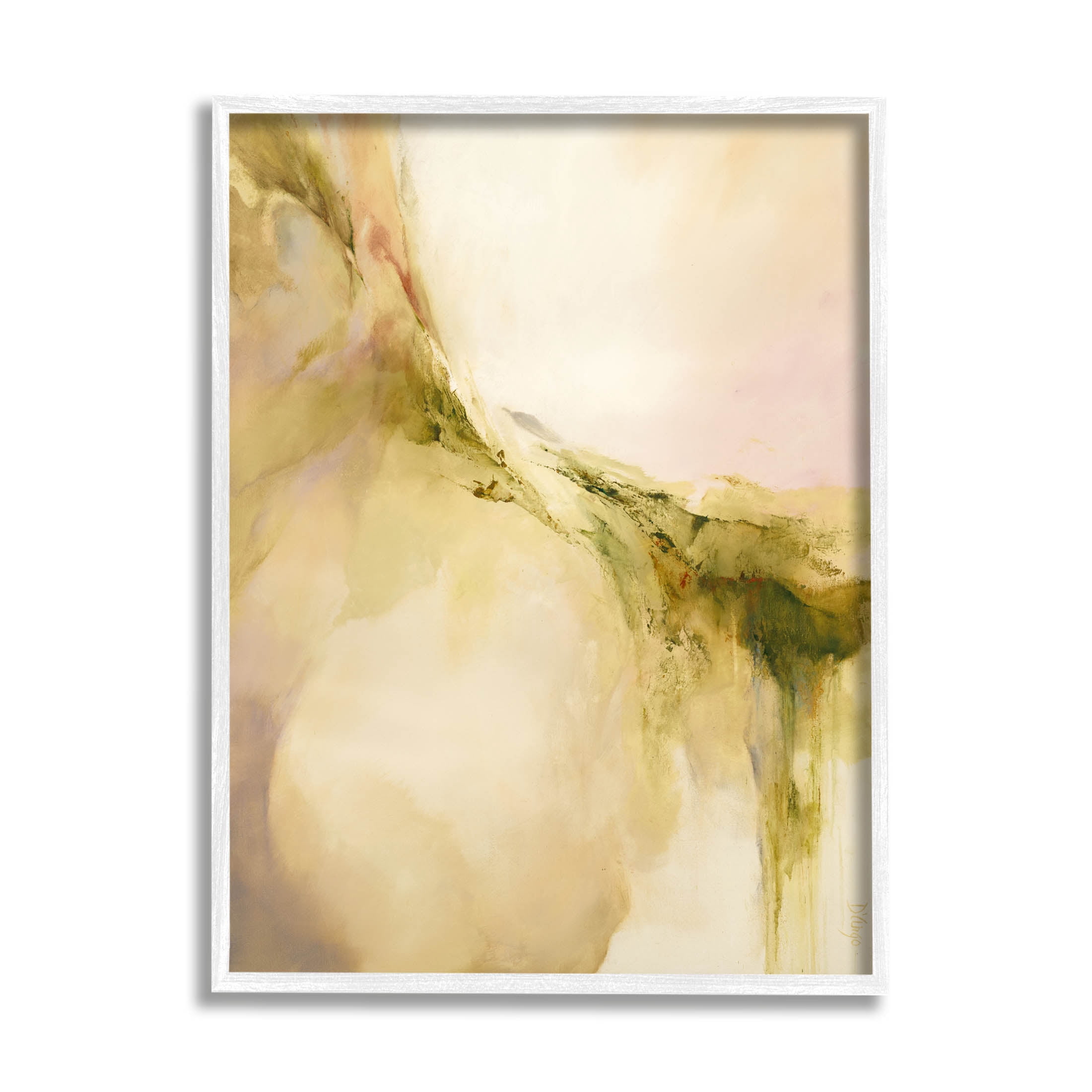 Soft Abstract Neutral Composition Abstract Graphic Art White Framed Art Print Wall Art