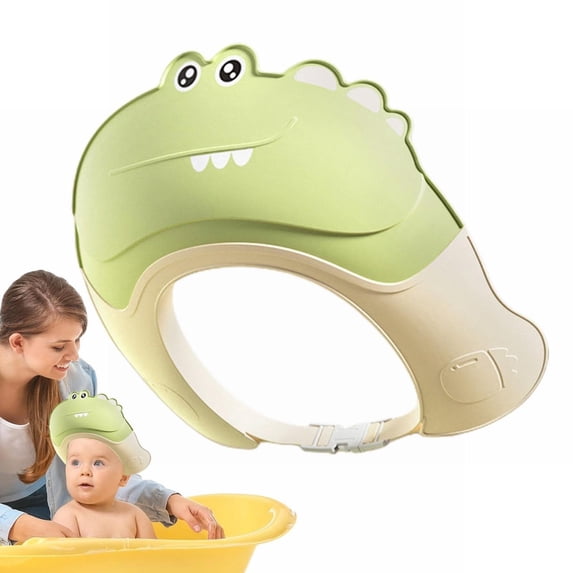 Soft Adjustable Cartoon Shower Cap Visor Shield Bathing Hat For Small With Eye Ear Protection