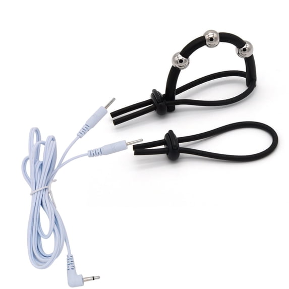 Soft Adjustable Conductive Loops Ring Massager DIY Units with Wires Cable
