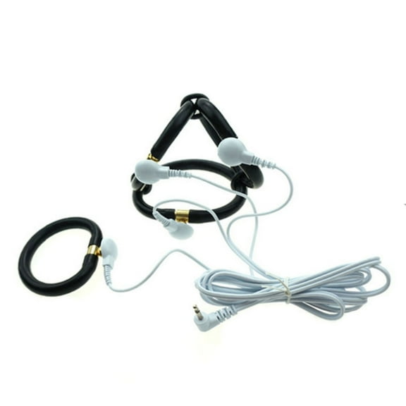 Soft Adjustable Conductive Loops Ring Massager Units with Wires Cable