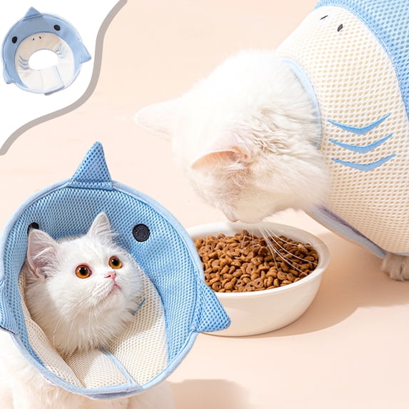 Soft Adjustable Pet Recovery Collar for Cats and Small Dogs, Breathable Elizabethan Cone Collar, Blue