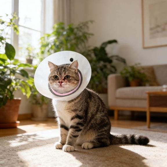 Soft Adjustable Recovery Cat Collar Protective E- Post- Pet Supplies Comfortable Aid for