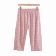 thumbnail image 1 of Womens Soft Cotton Capri Pajama with Elastic Waistband Comfy Casual Printed Loose Fit Sleepwear Bottoms 003-Red,XXXL, 1 of 3