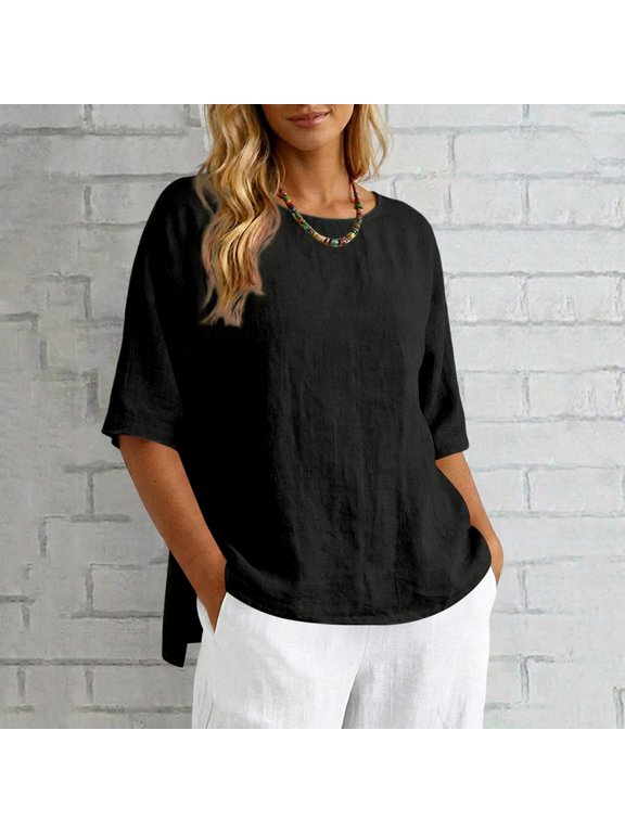 Soft And Comfortable Everyday Womens T Shirt For Casual Wear And Everyday Comfort In A Versatile Style, XL, Black
