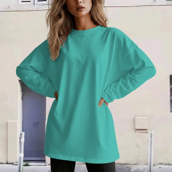 Soft And Distressed Long Sleeve T Shirt Casual Loose Fit Top For Everyday Comfortable Wear