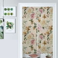 thumbnail image 1 of Soft And Easy Watercolor Roses Pattern Door Curtain Nordic Living Room DoorCurtain Porch Partition Curtain Kitchen Rative Half Curtain, 1 of 4