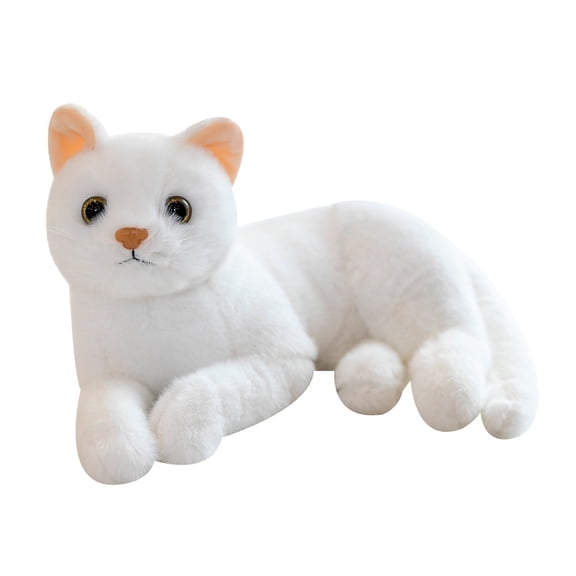 Soft Animal Realistic Calico Cat Stuffed Doll For Kids Birthday Cute Plushie