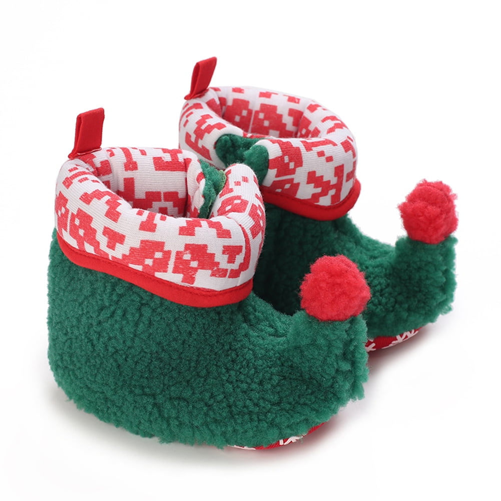 Soft Anti-Slip Sole Winter Boots for Infant Baby Girls Fleece Christmas ...