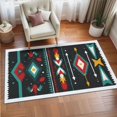 thumbnail image 1 of Soft Area Rug Washable Rug with Non Slip Backing, Max Size Low-Pile Carpet Mat, Vibrant Native, 1 of 5