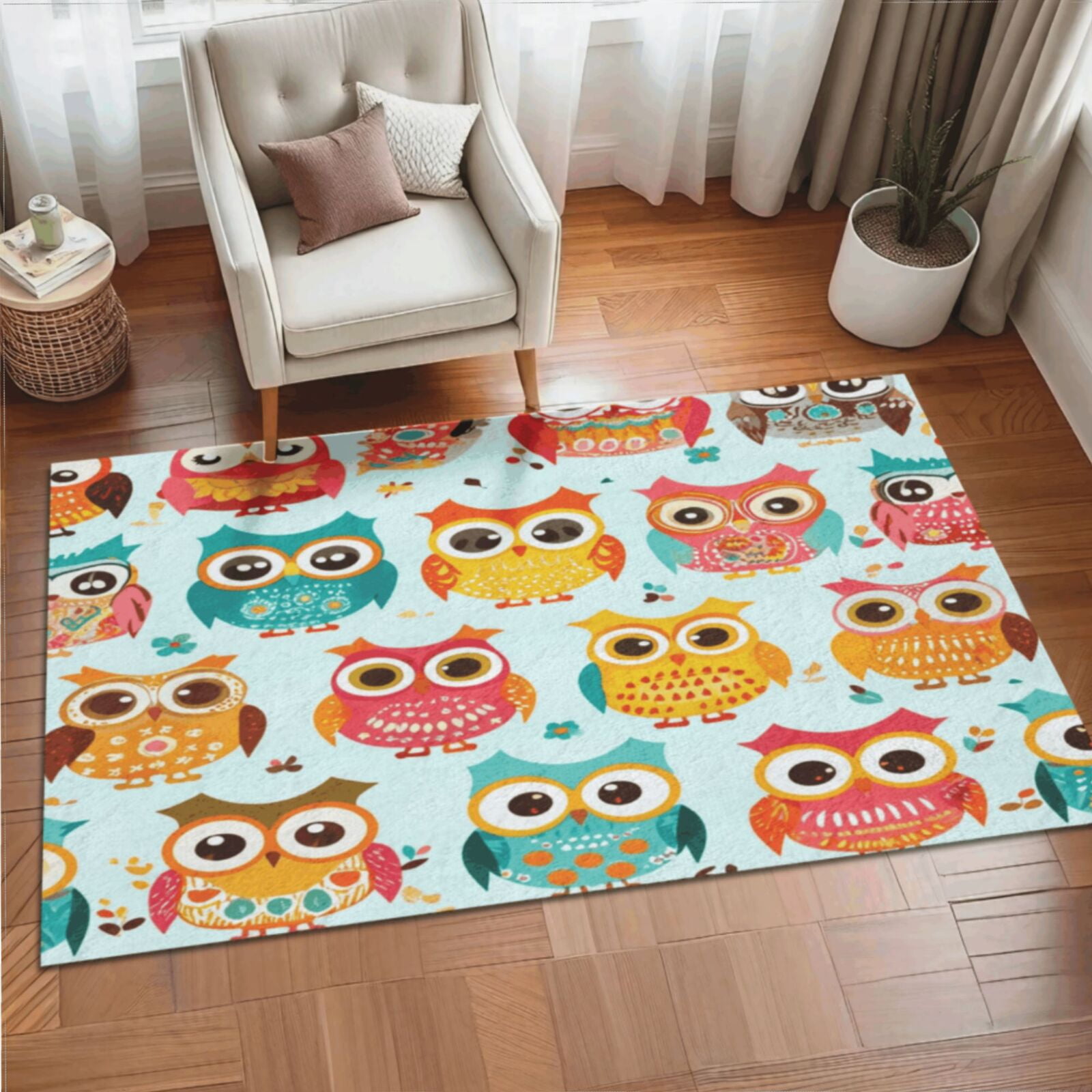 Soft Area Rug Washable Rug with Non Slip Backing, Ultra Size Low-Pile ...