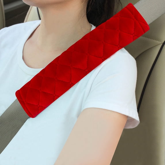 Soft Auto Seat Belt Cover Seatbelt Shoulder Pad 2 PCS for a More Comfortable Driving Compatible with All Cars and Backpack Black
