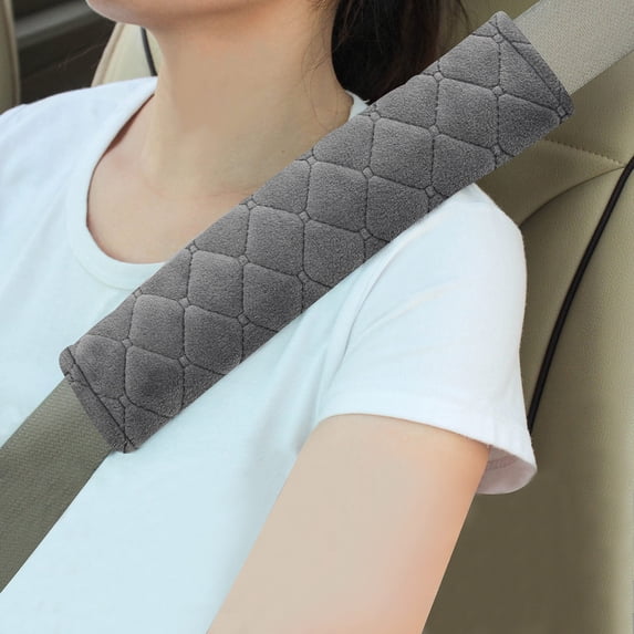 Soft Auto Seat Belt Cover Seatbelt Shoulder Pad 2 PCS for a More Comfortable Driving Compatible with All Cars and Backpack Black