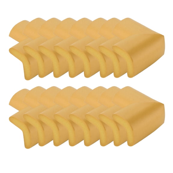 Soft Babies Proofing Corner Guards & Edge Protectors - Pre-Taped Table Corner Protector, Child Safety Furniture Bumper, Sharp Corner Cushions, 16 Pack, Wood color