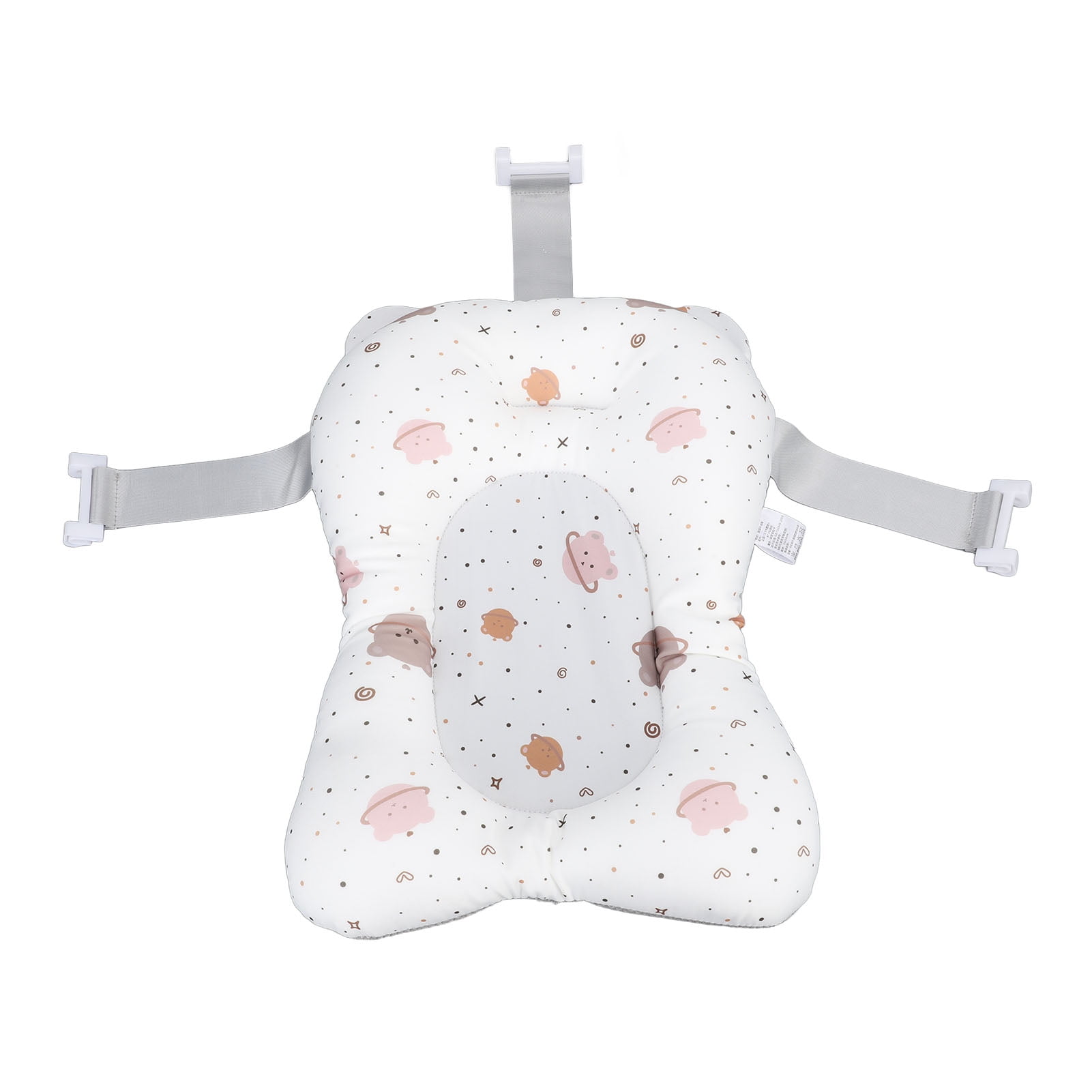 Soft Baby Bath Support Cushion Pad Cute Cartoon Bear Pattern Newborn Bathtub Floating Pillow Mat