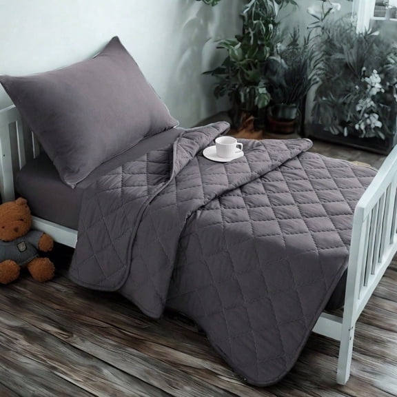 Soft Baby Bedding Set 4-Piece Crib Set With Quilt, Fitted And Flat Sheets