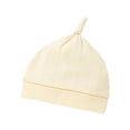 thumbnail image 1 of Kids Hats & Caps Giftable Soft Baby Knot Hat for Everyday Casual Wear Ideal Cap with Adjustable Fit for Boys Girls, Light Yellow, 0-3 Months, 1 of 4
