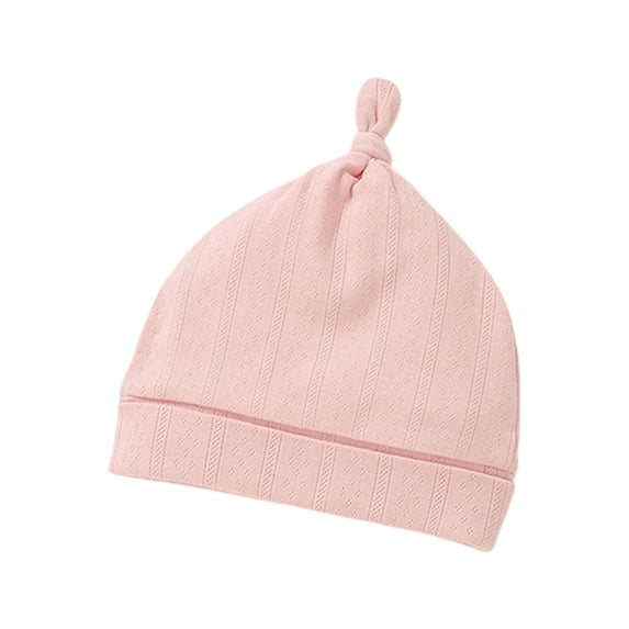 Kids Hats & Caps Giftable Soft Baby Knot Hat for Everyday Casual Wear Ideal Cap with Adjustable Fit for Boys Girls, Light Pink,