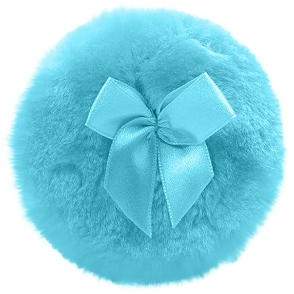 Soft Baby Powder Puff 35 Inch Reusable Washable Round Face Body Makeup Applicator With Decorative Bow
